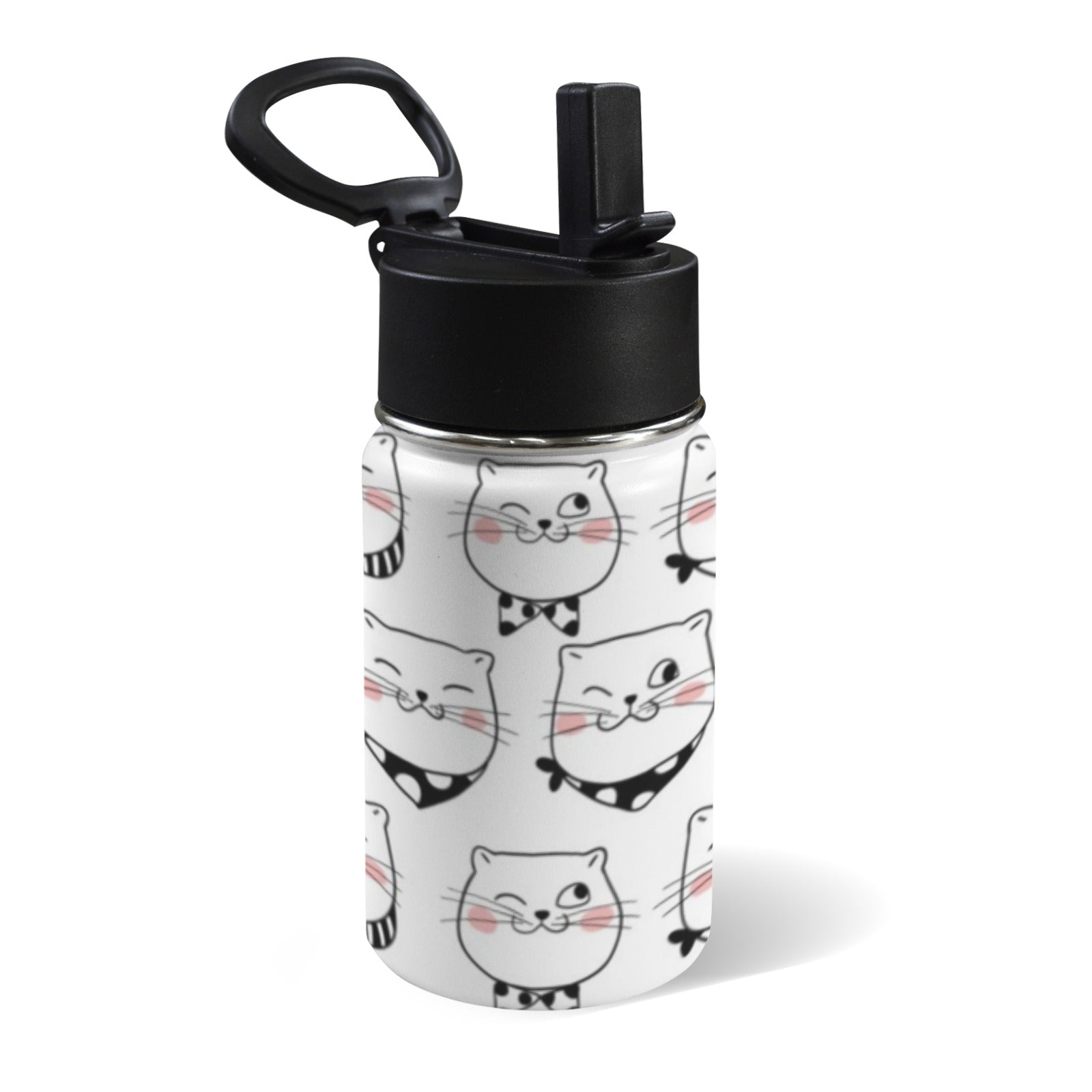 Winking Cats 12oz Kids Water Bottle with Straw Lid