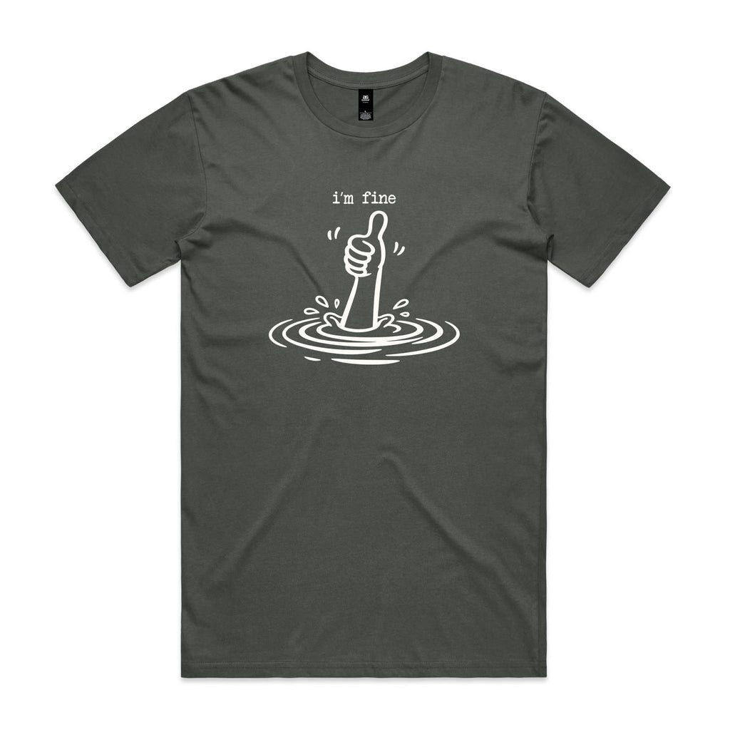 I'm Fine Drowning Thumbs Up Men's AS Colour T-shirt