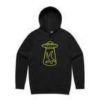 Alien Abduction, UFO - Mens Hoodie Black Mens Hoodie Printed In Australia Sci Fi