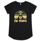 Alien Ew, People - Womens Scoop Neck T-Shirt Black Womens Scoop Neck T-shirt Printed In Australia Sci Fi