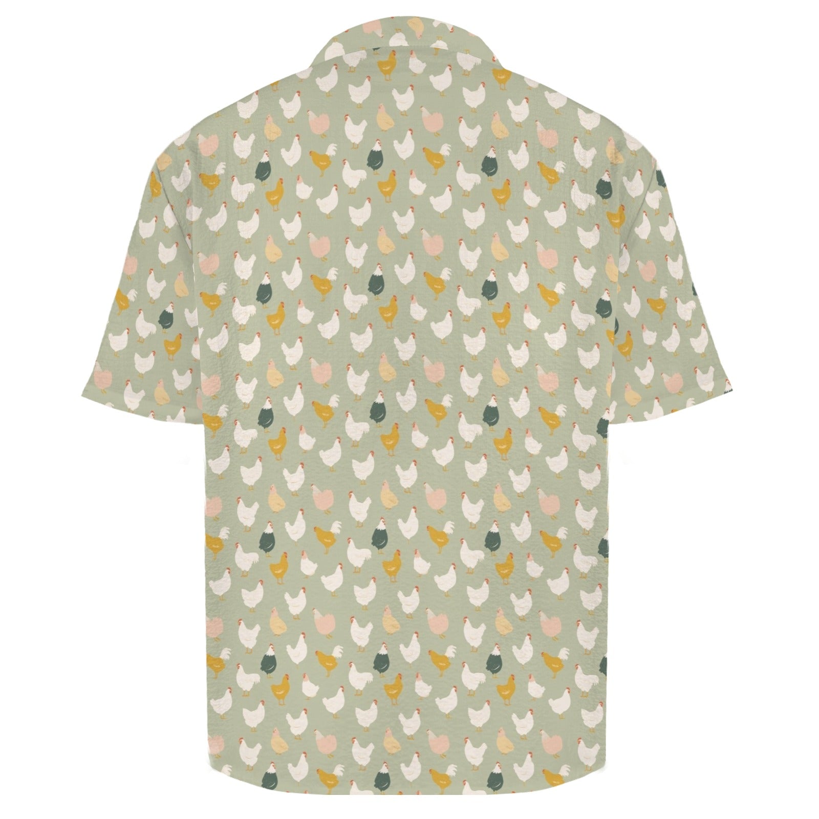 Chicken Life Men's Crinkle Hawaiian Shirt