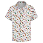 Cute Bugs Women's Collared Pocketless Short Sleeve Shirt