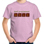 Self Proclaimed Genius, Periodic Table - Kids Youth T-Shirt Pink Kids Youth T-shirt Printed In Australia Science