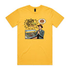 Just A Man Standing In Front Of A Salad Men's AS Colour T-shirt Yellow Mens T-shirt Food Printed In Australia