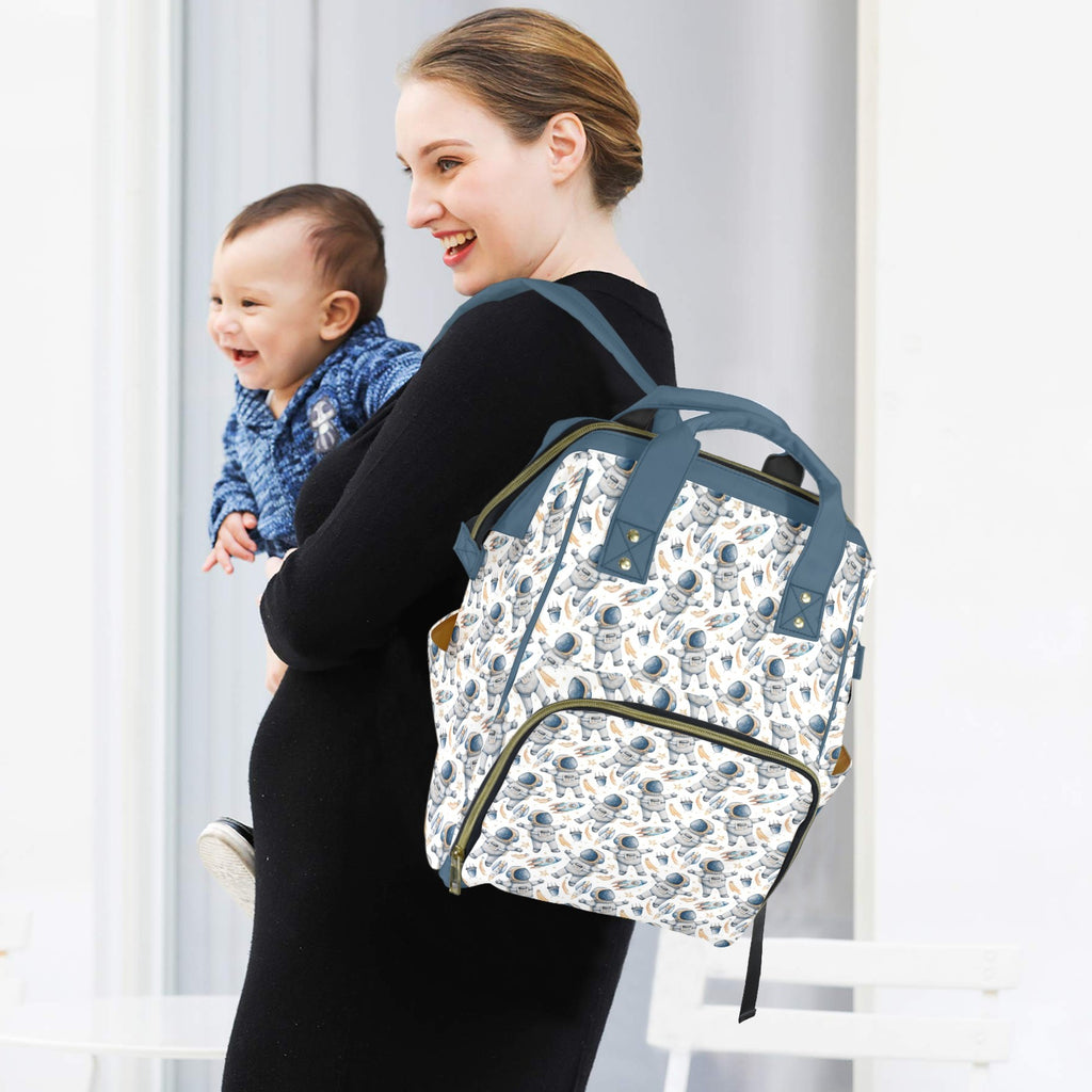 Astronauts And Rocket Ships Multi-Function Backpack, Nappy / Diaper Bag Multi-function Backpack, Nappy / Diaper Bag Printed Offshore Space
