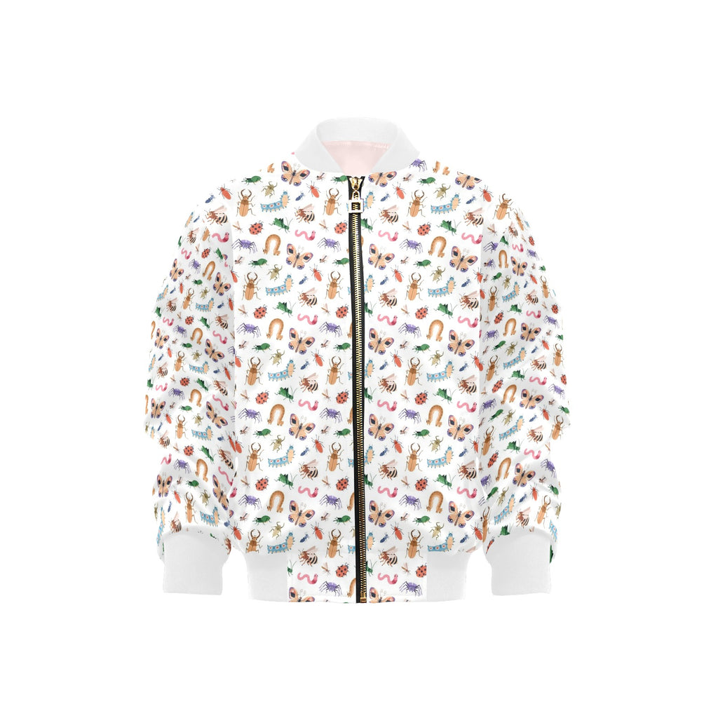Cute Bugs Kids Bomber Jacket XL Kids Bomber Jacket animal Printed Offshore
