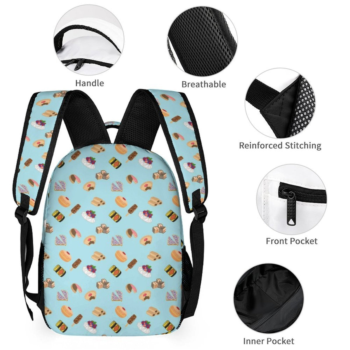 Classic Aussie Food Icons Backpack, Lunch Bag & Pencil Case Set