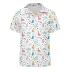 Quirky Dinosaurs Kids Cotton Short Sleeve Shirt