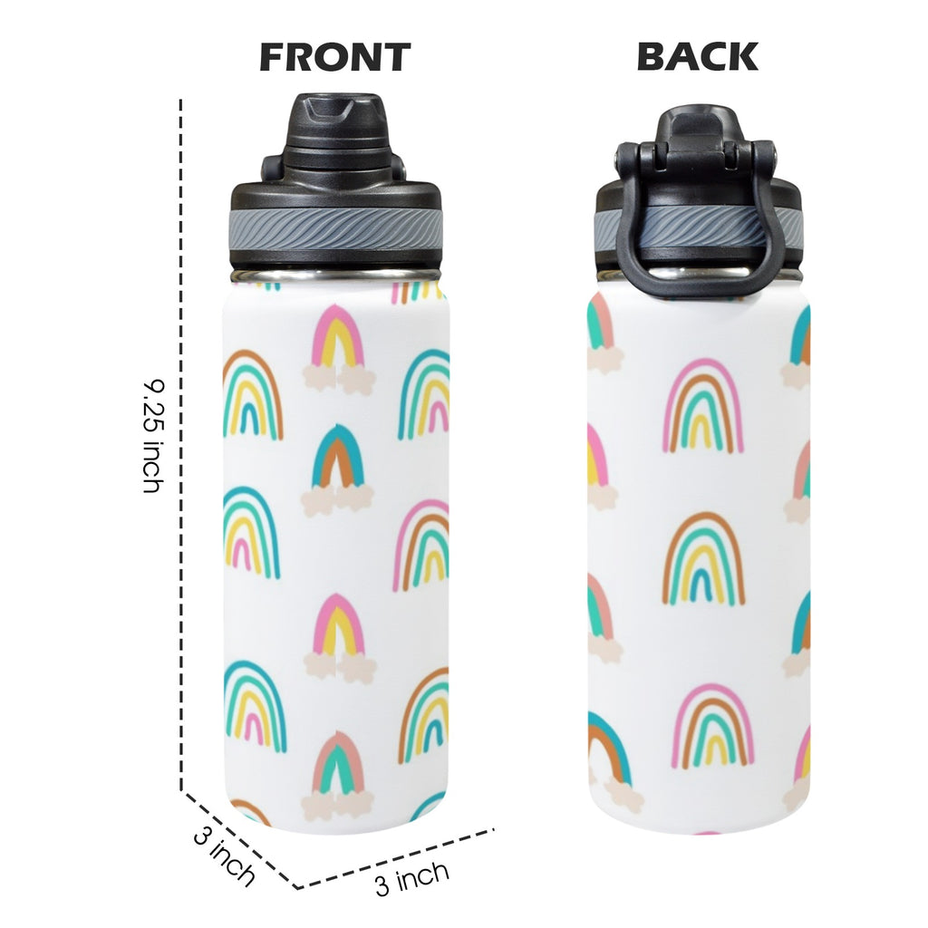 Cloud Rainbows - Insulated Water Bottle with Dual-Use Lid (18oz) Insulated Water Bottle with Dual-Use Lid (18oz) Printed Offshore