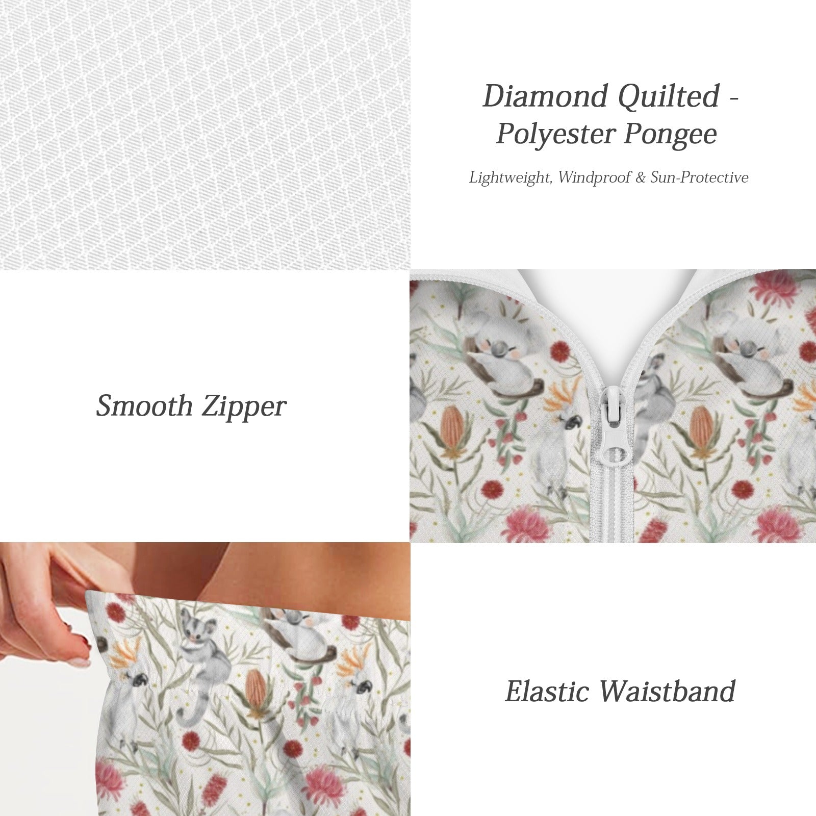 Australian Plants And Animals Women's Windbreaker Short Set