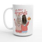 Best Friends - White 15oz Ceramic Mug 15oz Mug Globally Fulfilled
