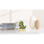 Personalised - Tea-Rex, Tea Drinking Dinosaur - 11oz Ceramic Mug Personalised 11oz Mug animal Globally Fulfilled Tea
