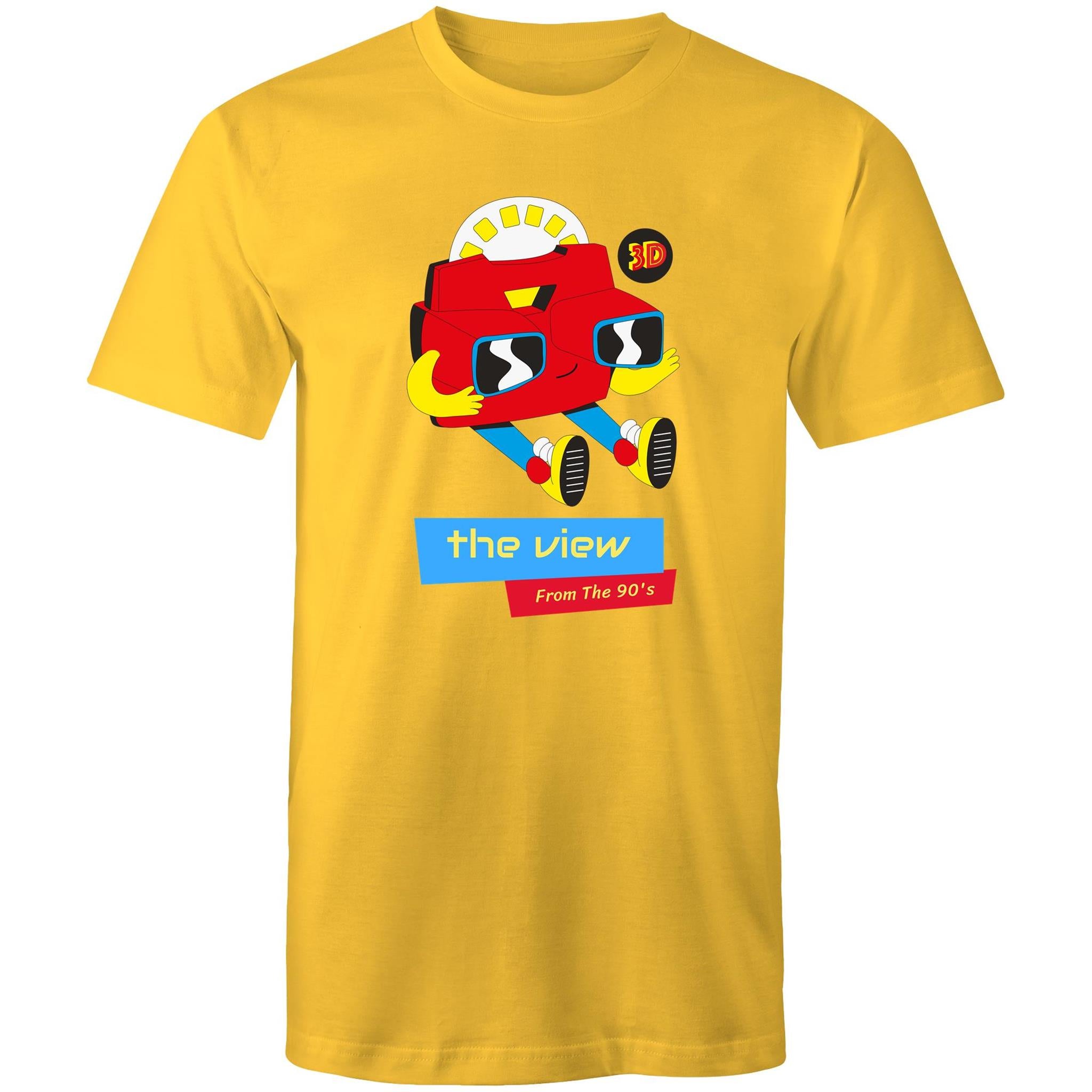 The View From The 90's - Mens T-Shirt Yellow Mens T-shirt Games Printed In Australia Retro