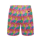 Bright And Bold Flowers Men's Mid-Length Beach Shorts Men's Mid-Length Beach Shorts Plants Printed Offshore