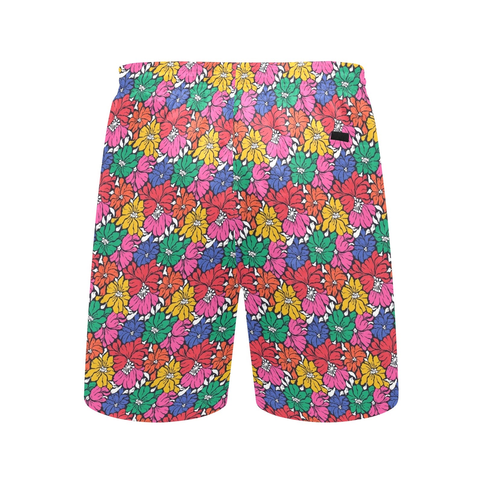 Bright And Bold Flowers Men's Mid-Length Beach Shorts Men's Mid-Length Beach Shorts Plants Printed Offshore