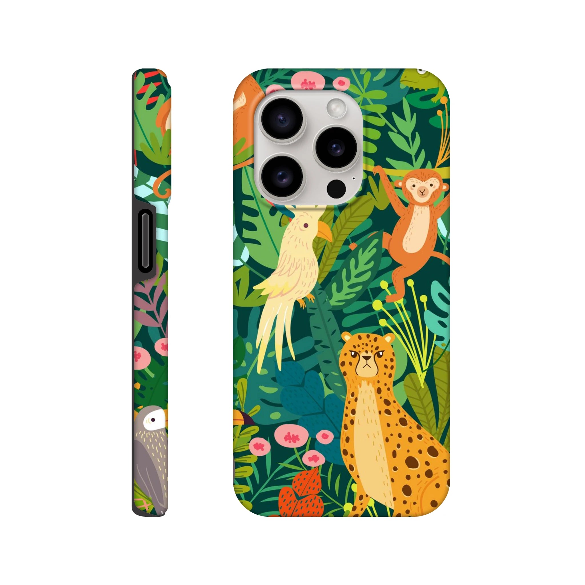 Tropical Jungle Animals - Apple iPhone Tough case iPhone 15 Pro iPhone Tough Case animal Globally Fulfilled