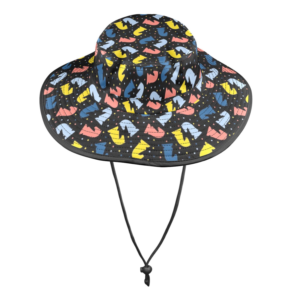 Colourful Chess Wide Brim Bucket Hat Wide Brim Bucket Hat Chess Games Printed Offshore