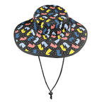Colourful Chess Wide Brim Bucket Hat Wide Brim Bucket Hat Chess Games Printed Offshore