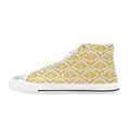Yellow Pattern Men's High Top Canvas Shoes US14 Men's Classic High Top Canvas Shoes Printed Offshore