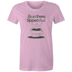 Bean There, Sipped That, Coffee - Womens T-shirt Pink Womens T-shirt Coffee Printed In Australia