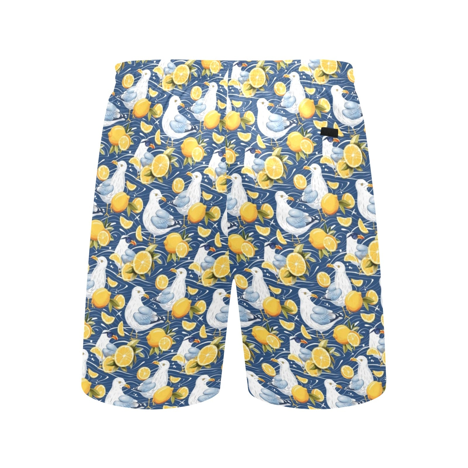 Lemon Seagull Men's Mid-Length Beach Shorts Men's Mid-Length Beach Shorts animal Printed Offshore
