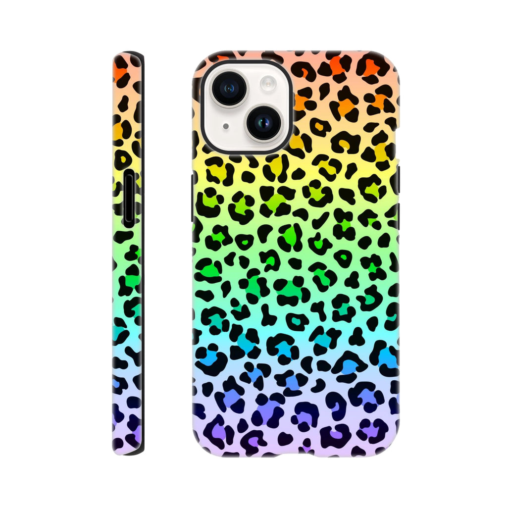 Rainbow Leopard Print - Apple iPhone Tough case iPhone 14 iPhone Tough Case animal Globally Fulfilled