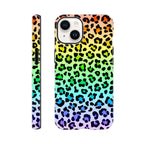 Rainbow Leopard Print - Apple iPhone Tough case iPhone 14 iPhone Tough Case animal Globally Fulfilled