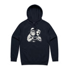 Alien Bigfoot Heart Hands - Mens Hoodie Navy Mens Hoodie Love Printed In Australia Sci Fi
