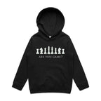 Are You Game, Chess - Kids Hoodie Black Kids Hoodie Printed In Australia