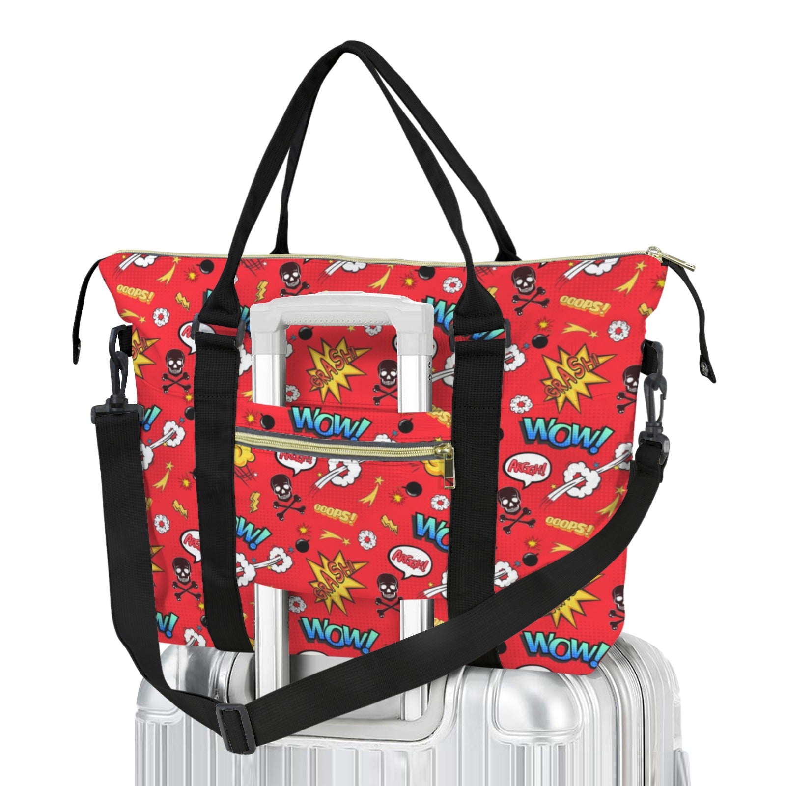 Comic Book Red Duffle Bag-Simple (Model 1715) One Size Duffle Bag-Simple (1715)