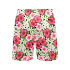 Hibiscus Men's Mid-Length Beach Shorts Men's Mid-Length Beach Shorts Plants Printed Offshore