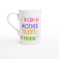 Personalised - Mum, Mother, Mummy, Mama - White 10oz Porcelain Slim Mug Default Title Personalised Porcelain Mug customise Globally Fulfilled Mum personalise