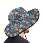Space Arcade Wide Brim Bucket Hat Wide Brim Bucket Hat Games Printed Offshore Retro