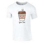 Personalised - Coffee Characters - Classic Unisex Crewneck T-shirt White Personalised T-shirt Coffee Customise Globally Fulfilled Personalise