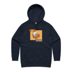 Coffee To The Rescue - Womens Hoodie Navy Womens Hoodie Coffee Printed In Australia