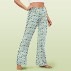 Parrots High Waist Crossover Tummy Control Flare Leggings High Waist Flare Leggings Birds Printed Offshore