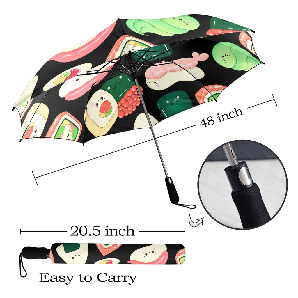 Happy Sushi - Semi-Automatic Foldable Umbrella (Model U12) Semi-Automatic Foldable Umbrella (U12)