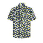 Rubber Ducks On Dark Men's Short Sleeve Hawaiian Shirt