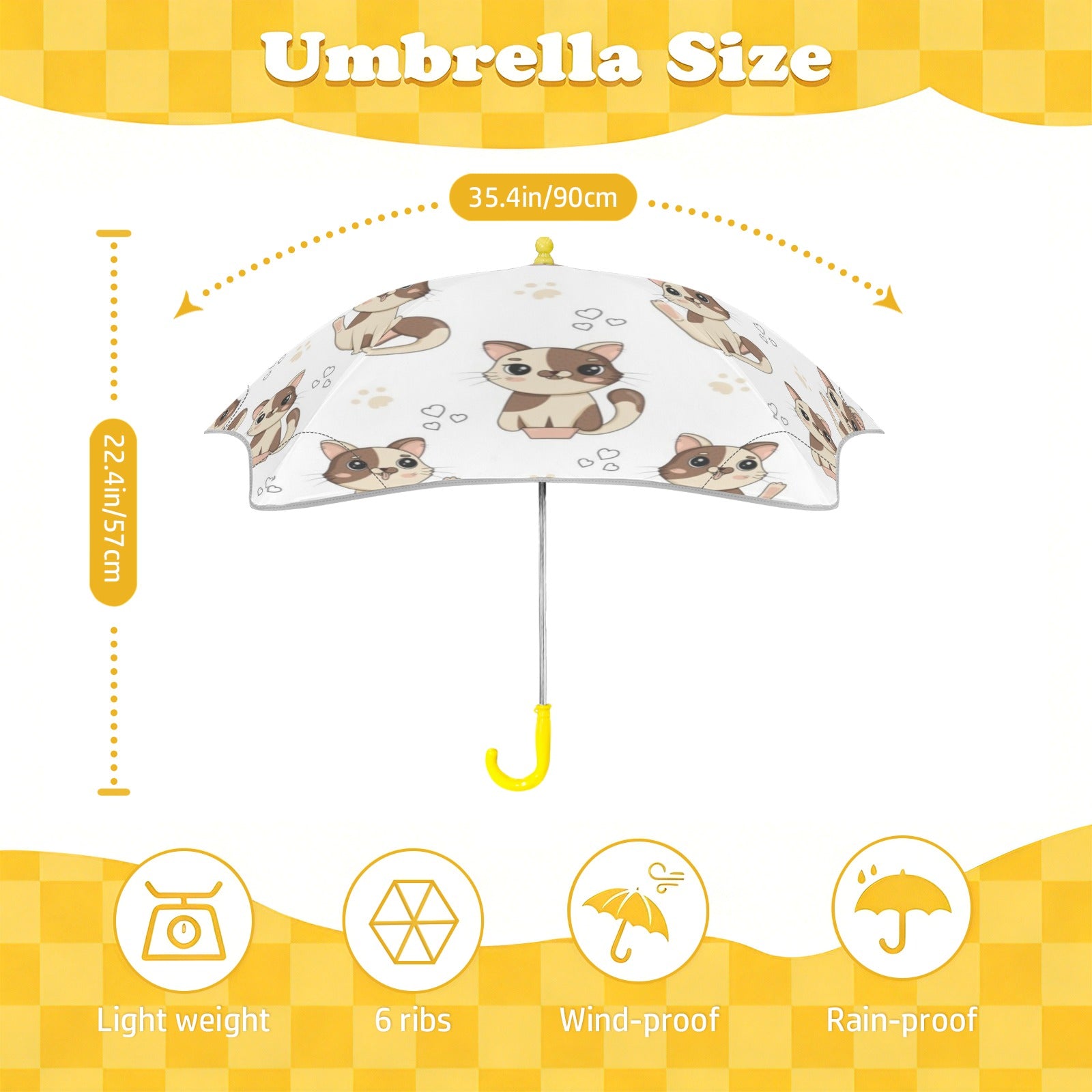 Cheeky Cats Kids Safe Round Corner Umbrella