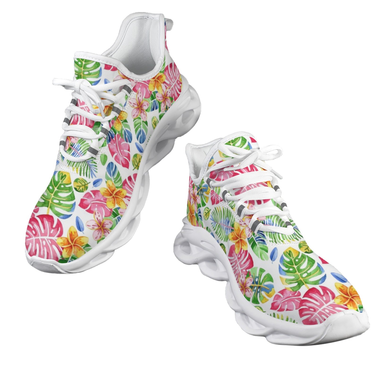 Bright Painted Tropical Women's Twisted Sole Sneakers
