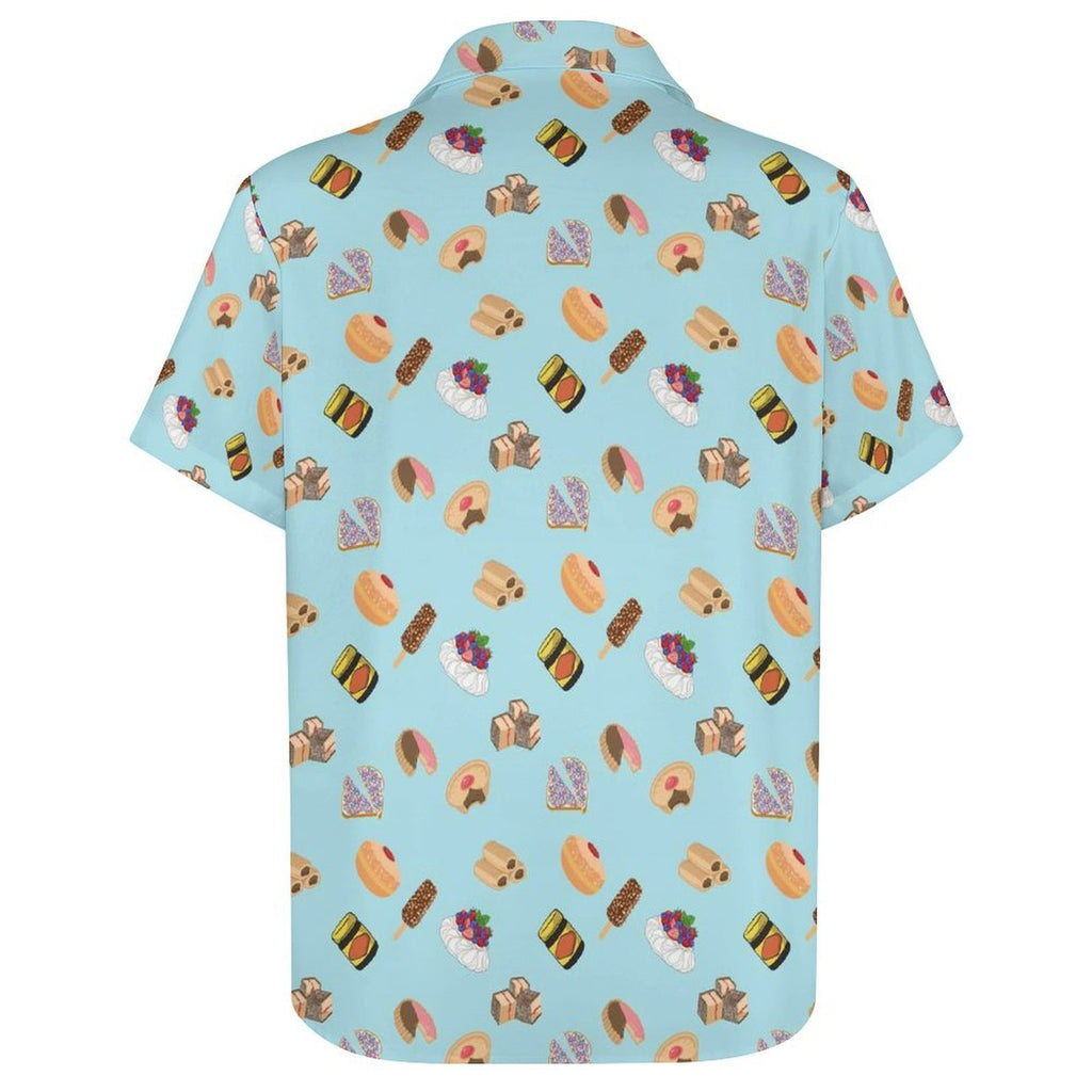 Classic Aussie Food Icons Women's Collared Pocketless Short Sleeve Shirt