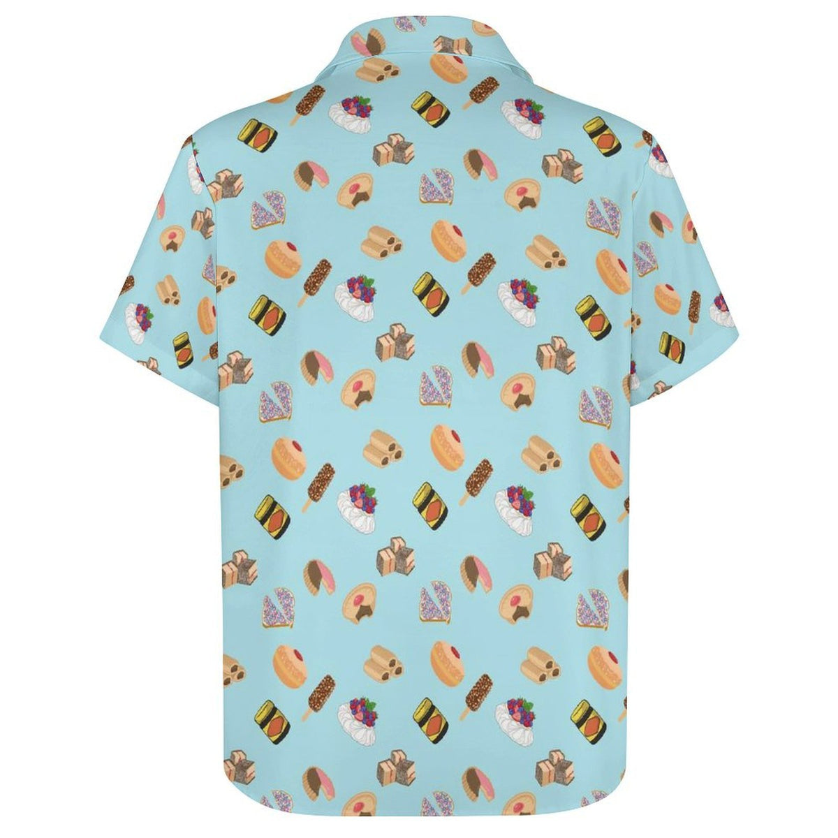 Classic Aussie Food Icons Women's Collared Pocketless Short Sleeve Shirt