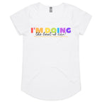 I'm Doing The Best I Can - Womens Scoop Neck T-Shirt White Womens Scoop Neck T-shirt Positivity Printed In Australia