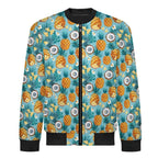 Pineapple Coconut Men's Casual Zip‑Up Bomber Jacket