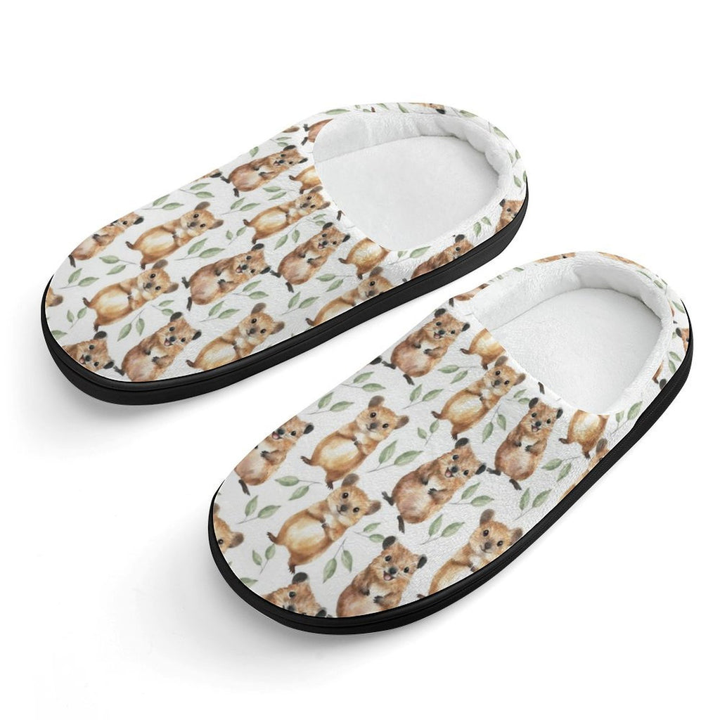 Quokkas Kids Cotton Slippers black Kids Cotton Slippers animal Australia Printed Offshore