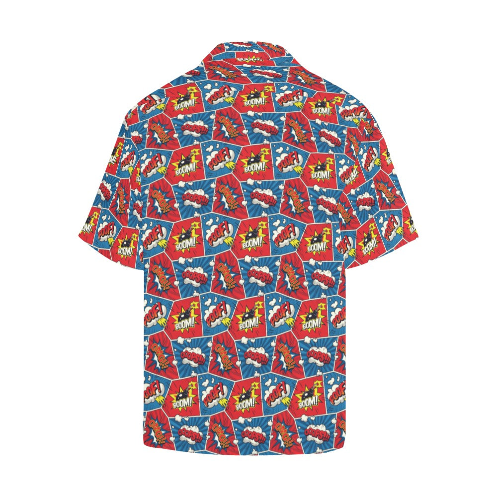 Comic Book Pop Mens Hawaiian Shirt Mens Hawaiian Shirt Printed Offshore