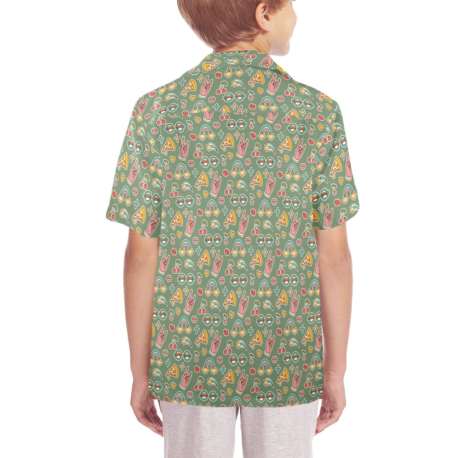 Groovy Retro Senior Kids Hawaiian Shirt