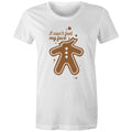 Gingerbread, I Can't Feel My Face - Womens T-shirt White Womens Christmas T-shirt Christmas Printed In Australia