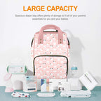 Pink Cats Multi-Function Backpack, Nappy / Diaper Bag Multi-function Backpack, Nappy / Diaper Bag animal Printed Offshore