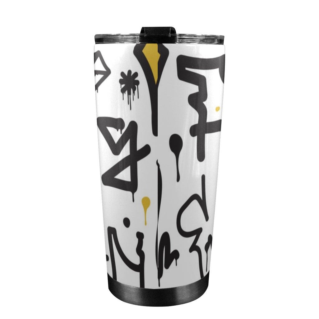 Graffiti Crown - 20oz Mobile Tumbler with Lid (Black Lock) 20oz Travel Mug Printed Offshore